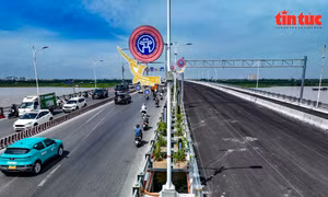 Ảnh 360: Bay Flycam ngắm cầu Vĩnh Tuy 2 trước ngày 'cán đích'