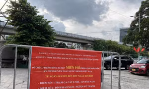 Ba điểm trông xe miễn phí tại Ga Cát Linh phục vụ nhân dân dịp Đại lễ A80