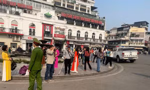 Hà Nội: Thí điểm điều chỉnh tổ chức giao thông xung quanh khu vực Quảng trường Đông Kinh - Nghĩa Thục 