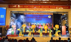 Một tiết mục dự thi tại Chung kết Hội thi “Công đoàn tham gia cải cách hành chính và xây dựng Văn hoá công vụ” 
