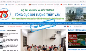Xác thực Website và tài khoản fanpage của Trung tâm Dự báo khí tượng thủy văn quốc gia