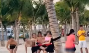 Lực lượng chức năng đang xác minh nhóm nữ du khách chơi team building tại Hạ Long