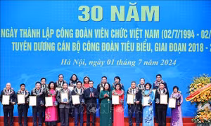 Tuyên dương 100 cán bộ công đoàn viên chức tiêu biểu giai đoạn 2018-2023