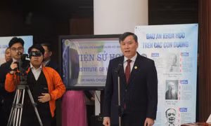 GS.TS Lê Văn Lợi, Chủ tịch Viện Hàn lâm Khoa học xã hội Việt Nam phát biểu khai mạc tại sự kiện