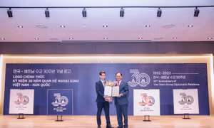 Công bố logo chính thức kỷ niệm 30 năm quan hệ ngoại giao giữa Việt Nam và Hàn Quốc