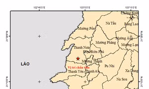Bản đồ chấn tâm động đất.