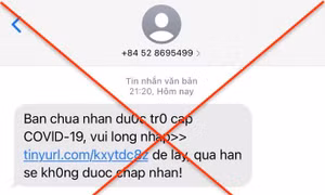 Cảnh báo tin nhắn lừa đảo nhận trợ cấp COVID-19 từ Quỹ bảo hiểm thất nghiệp