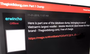 Đang xác minh, xử lý vụ nghi rò rỉ dữ liệu khách hàng của Thế giới Di động