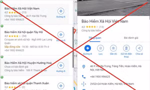 Các trang và số mạo danh Tổng đài tư vấn và chăm sóc khách hàng của BHXH .