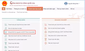 Chủ động đóng BHXH tự nguyện, gia hạn thẻ BHYT theo hộ gia đình trên Cổng Dịch vụ công Quốc gia