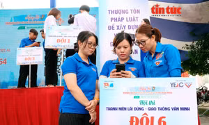 Lan tỏa thông điệp an toàn giao thông đến các thanh niên công nhân