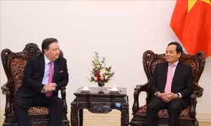 Phó Thủ tướng Trần Lưu Quang tiếp Đại sứ Hoa Kỳ Marc Evans Knapper