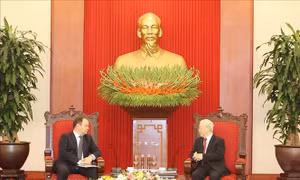 Tổng Bí thư Nguyễn Phú Trọng tiếp Thủ tướng Cộng hòa Belarus Roman Golovchenko