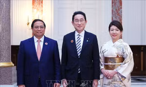 Thủ tướng Phạm Minh Chính và Trưởng đoàn các nước ASEAN dự chiêu đãi của Thủ tướng Nhật Bản
