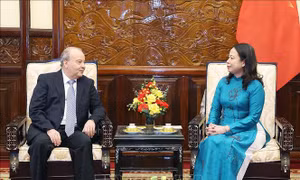 Quyền Chủ tịch nước tiếp Đại sứ Cộng hòa Algeria đến chào từ biệt