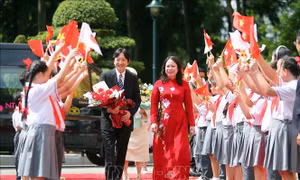 Phó Chủ tịch nước Võ Thị Ánh Xuân chủ trì Lễ đón và hội đàm với Hoàng Thái tử Nhật Bản 