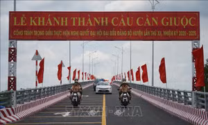 Khánh thành cầu nối liền hai bờ sông Cần Giuộc