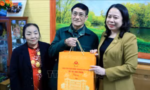 Phó Chủ tịch nước trao quà cho gia đình chính sách, công nhân khó khăn tại Thái Bình
