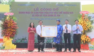 Lễ hội Kỳ yên đình Dĩ An là Di sản Văn hóa phi vật thể quốc gia