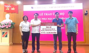 Agribank cùng khắc phục hậu quả cơn bão số 3