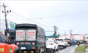 Quốc lộ 26 đoạn qua Đắk Lắk thường xuyên ùn tắc trong mùa thu hoạch sầu riêng