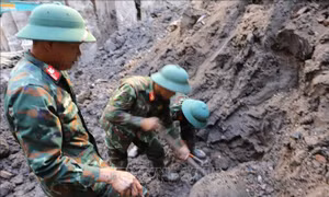 Khai quật, thu hồi thành công quả bom nặng khoảng 300kg tại đường Cầu Đất, Hải Phòng 