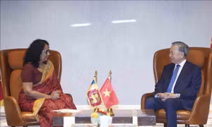 Tổng Bí thư, Chủ tịch nước Tô Lâm hội kiến Thủ tướng Sri Lanka Harini Amarasuriya