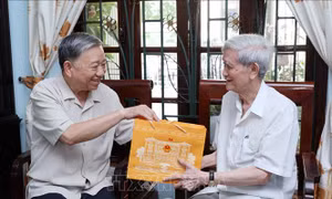 Chủ tịch nước Tô Lâm thăm và chúc mừng một số nhà báo lão thành