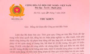 Bộ Công an thưởng đột xuất Công an tỉnh Bắc Ninh sau chuyên án về vũ khí quân dụng