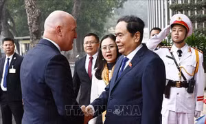Chủ tịch Quốc hội Trần Thanh Mẫn hội kiến Thủ tướng New Zealand Christopher Luxon