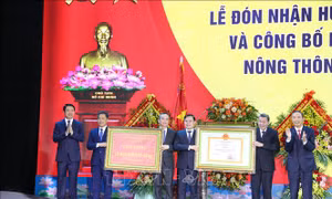 Huyện đầu tiên đạt chuẩn nông thôn mới nâng cao của Bắc Trung Bộ