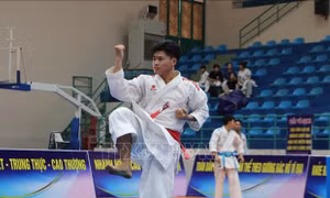 Các vận động viên tranh tài môn Karate cấp quốc gia khu vực miền Nam