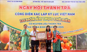 Xác lập kỷ lục Việt Nam với 135 món ẩm thực có nguyên liệu từ trái thanh trà