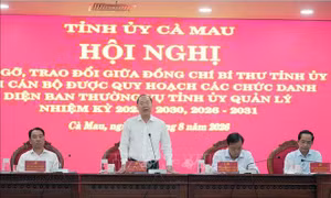 Lãnh đạo Tỉnh ủy Cà Mau gặp gỡ, giao nhiệm vụ cho đội ngũ cán bộ được quy hoạch
