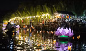 Lung linh 'Lễ hội hoa đăng - Huyền ảo đêm rừng dừa'