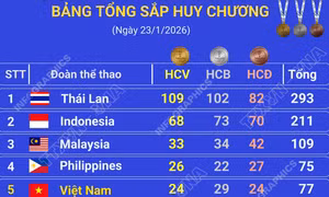 ASEAN Para Games 13: Đoàn Việt Nam giành thêm 10 HCV trong ngày 23/1