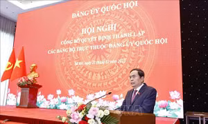 Chủ tịch Quốc hội Trần Thanh Mẫn chủ trì Hội nghị công bố Quyết định thành lập các Đảng bộ trực thuộc Đảng uỷ Quốc hội