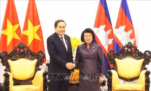 Chủ tịch Quốc hội Trần Thanh Mẫn hội kiến Chủ tịch Quốc hội Campuchia Khuon Sudary