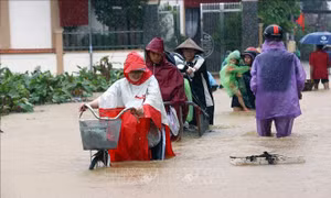 Hà Nội: Nhiều khu dân cư ven sông Hồng chìm trong biển nước