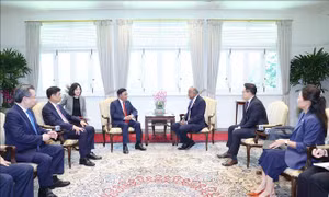 Thường trực Ban Bí thư gặp Bộ trưởng Cao cấp, Bộ trưởng Điều phối An ninh Quốc gia và Bộ trưởng Nội vụ Singapore