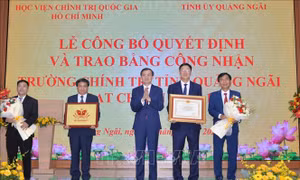 Trường Chính trị tỉnh Quảng Ngãi đạt chuẩn mức 1