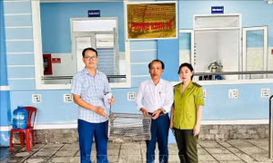 Người dân giao nộp cá thể kỳ đà vân quý hiếm, dài khoảng 70cm 