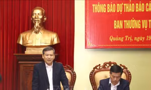 Thông báo dự thảo báo cáo kết quả kiểm tra đối với Ban Thường vụ Tỉnh ủy Quảng Trị