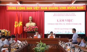 Đoàn Kiểm tra, giám sát của Bộ Chính trị làm việc với Ban Thường vụ Tỉnh ủy Đắk Lắk