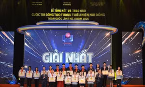 Trao giải cho 105 đề tài Cuộc thi sáng tạo lứa tuổi thanh thiếu niên, nhi đồng 2025
