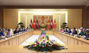 Thủ tướng Phạm Minh Chính hội kiến Chủ tịch Đảng Nhân dân Campuchia, Chủ tịch Thượng viện Campuchia Hun Sen