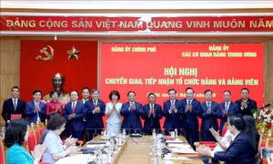 Chuyển giao và tiếp nhận 5 tổ chức đảng về Đảng ủy các cơ quan Đảng Trung ương