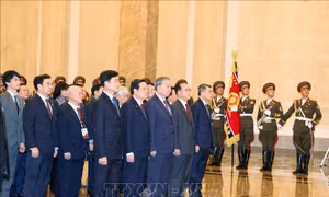 Tổng Bí thư Tô Lâm đặt hoa tưởng nhớ Chủ tịch Kim Nhật Thành, Tổng Bí thư Kim Jong-il