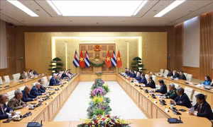 Thủ tướng Phạm Minh Chính hội kiến Bí thư thứ Nhất, Chủ tịch Cuba Miguel Diaz Canel