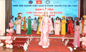 Ngày Quốc tế Phụ nữ 8/3: Duyên dáng áo dài Việt Nam tại Macau (Trung Quốc)